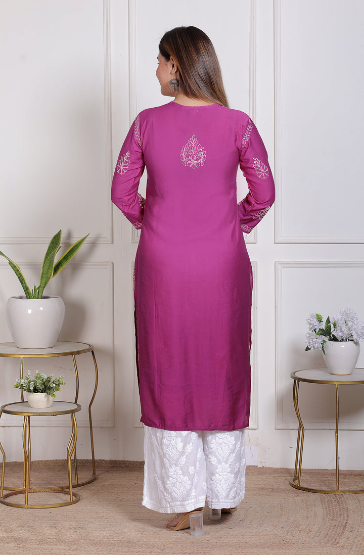 MAHEK CHANDERI CHIKANKARI KURTI