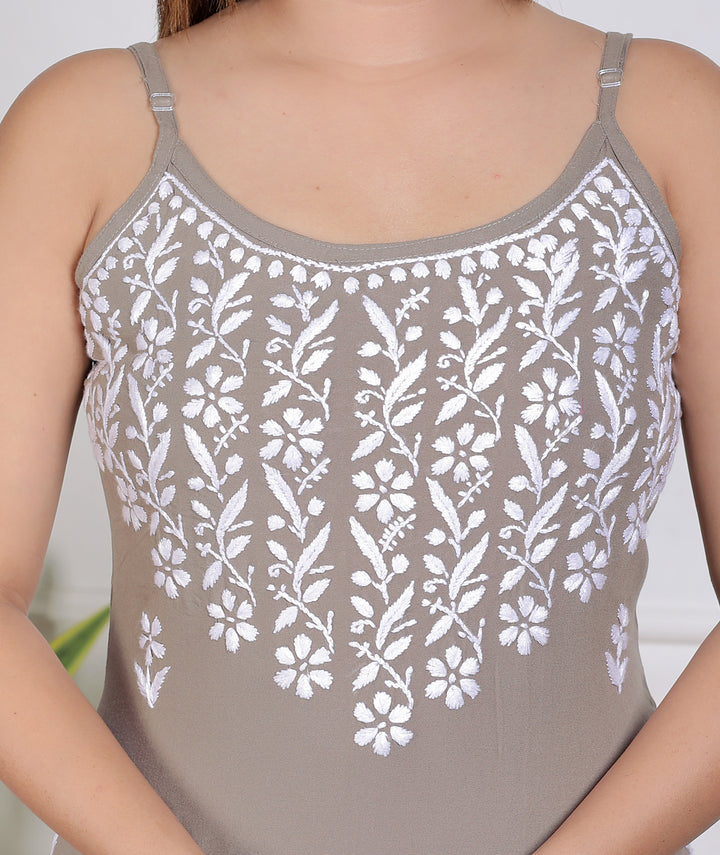 Raima Chikankari Spaghetti rayon long kurti