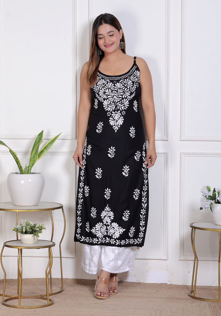 FATIN COTTON CHIKANKARI SPAGHETTI KURTI