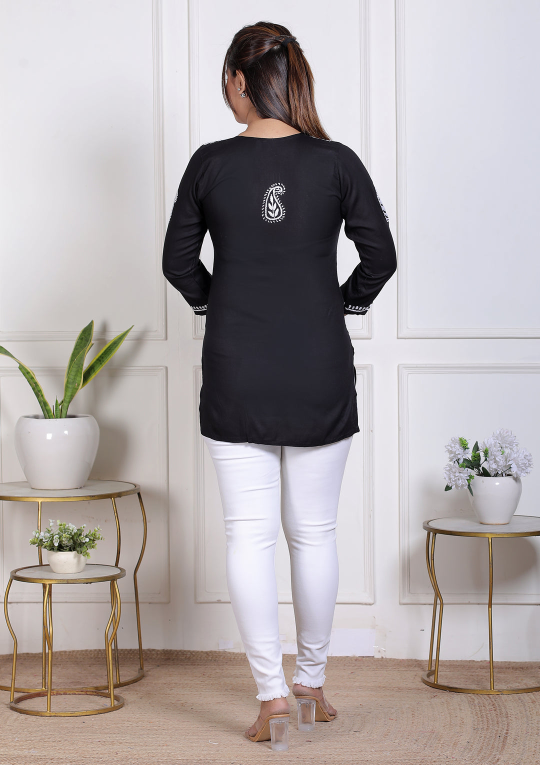 Tamanna Cotton Short Kurti black