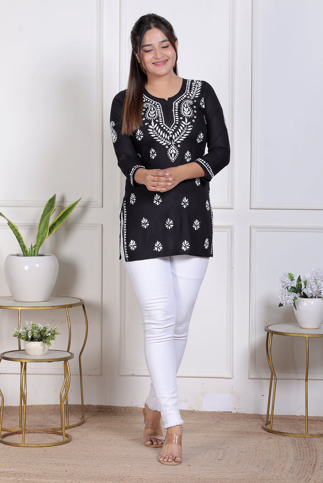 Tamanna Cotton Short Kurti black