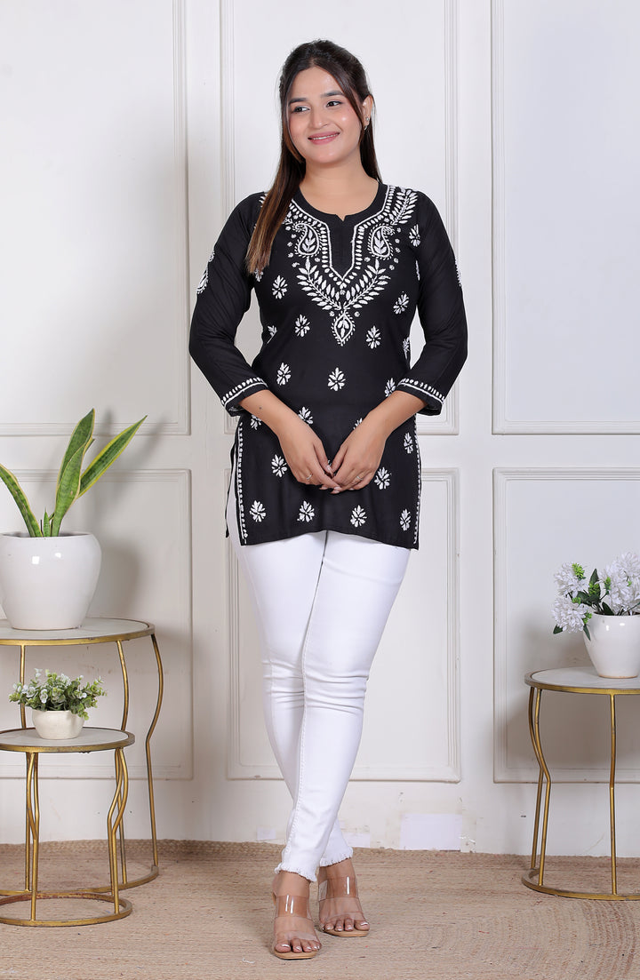 Tamanna Cotton Short Kurti black
