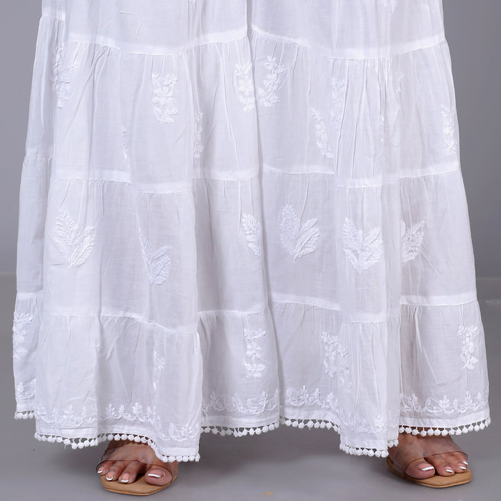cotton chikankari garara