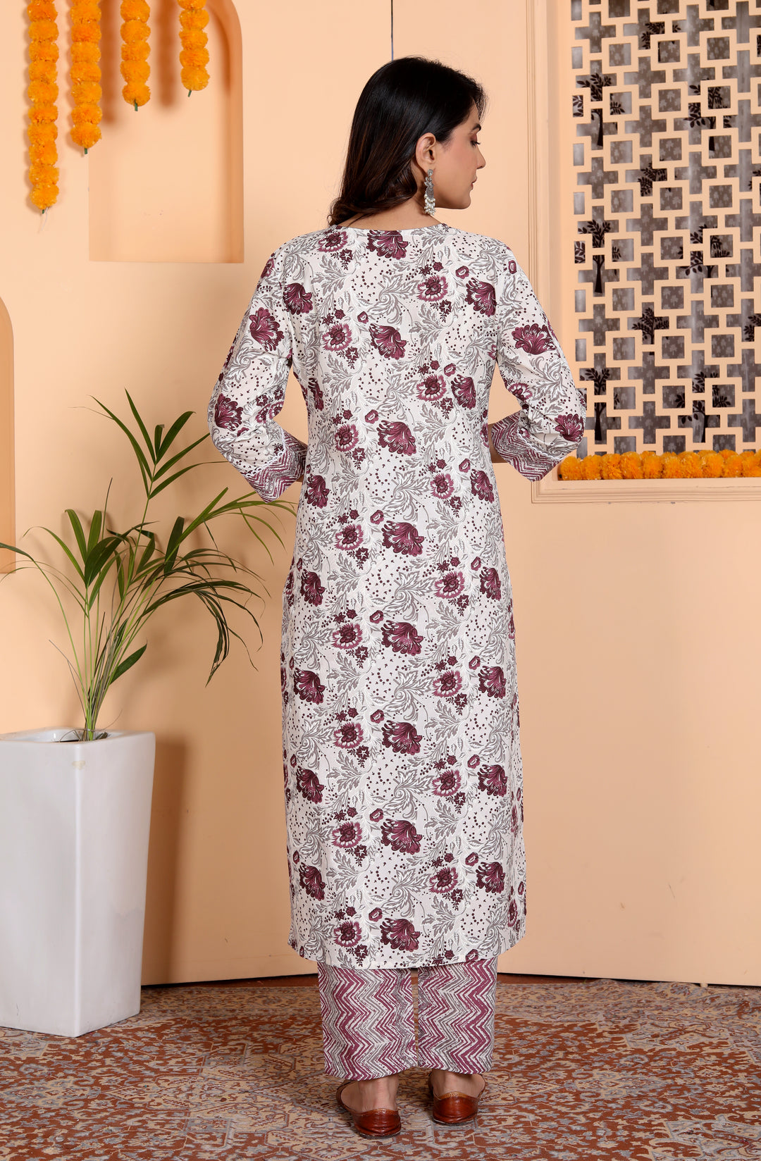 ANSHIKA PRINTED COTTON DRESS WITH DUPATTA