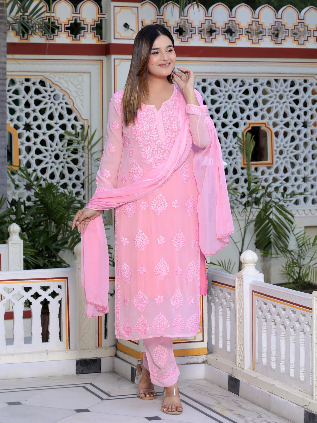 Haya Viscose Chikankari full set