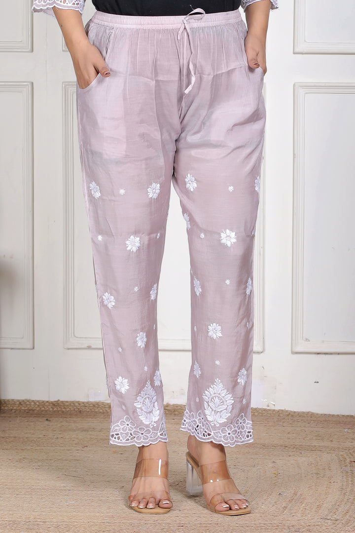 Muslin Chikankari Cutwork Co-ord Set