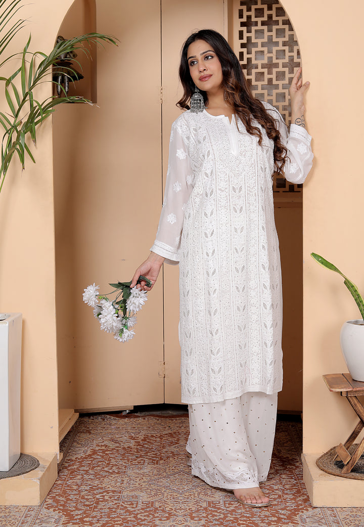 Saba Viscose chikankari Long Kurti