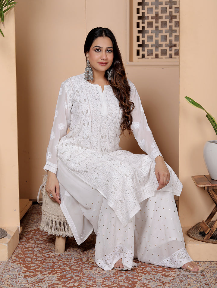 Saba Viscose chikankari Long Kurti