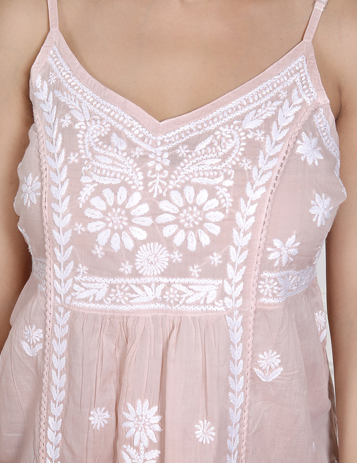 Geet Chikankari spaghetti top