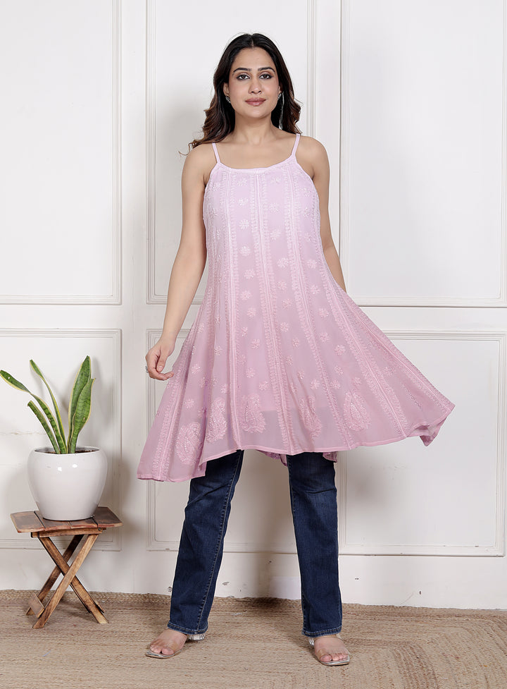 Nehreen chikankari Spaghetti top