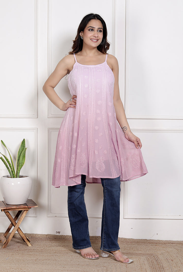 Nehreen chikankari Spaghetti top