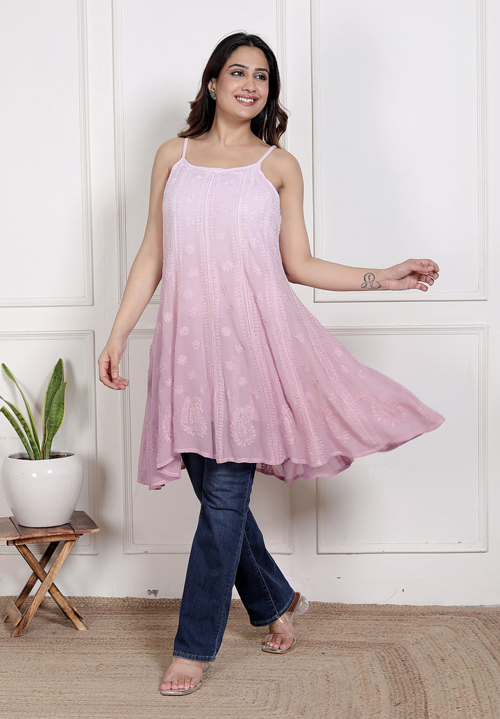 Nehreen chikankari Spaghetti top