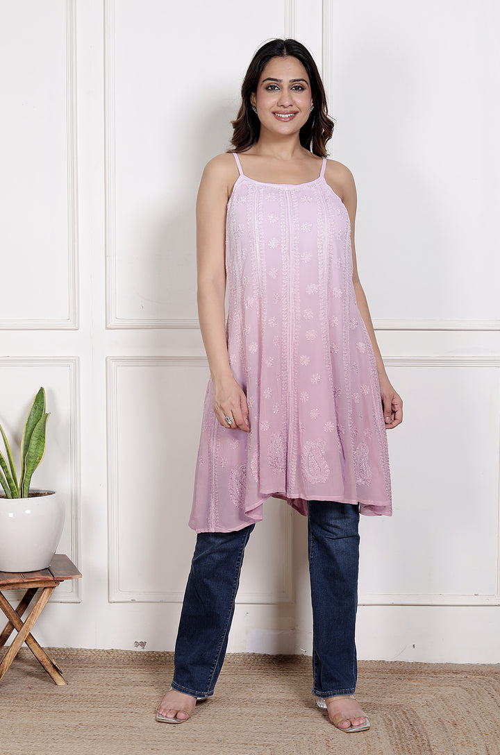 Nehreen chikankari Spaghetti top