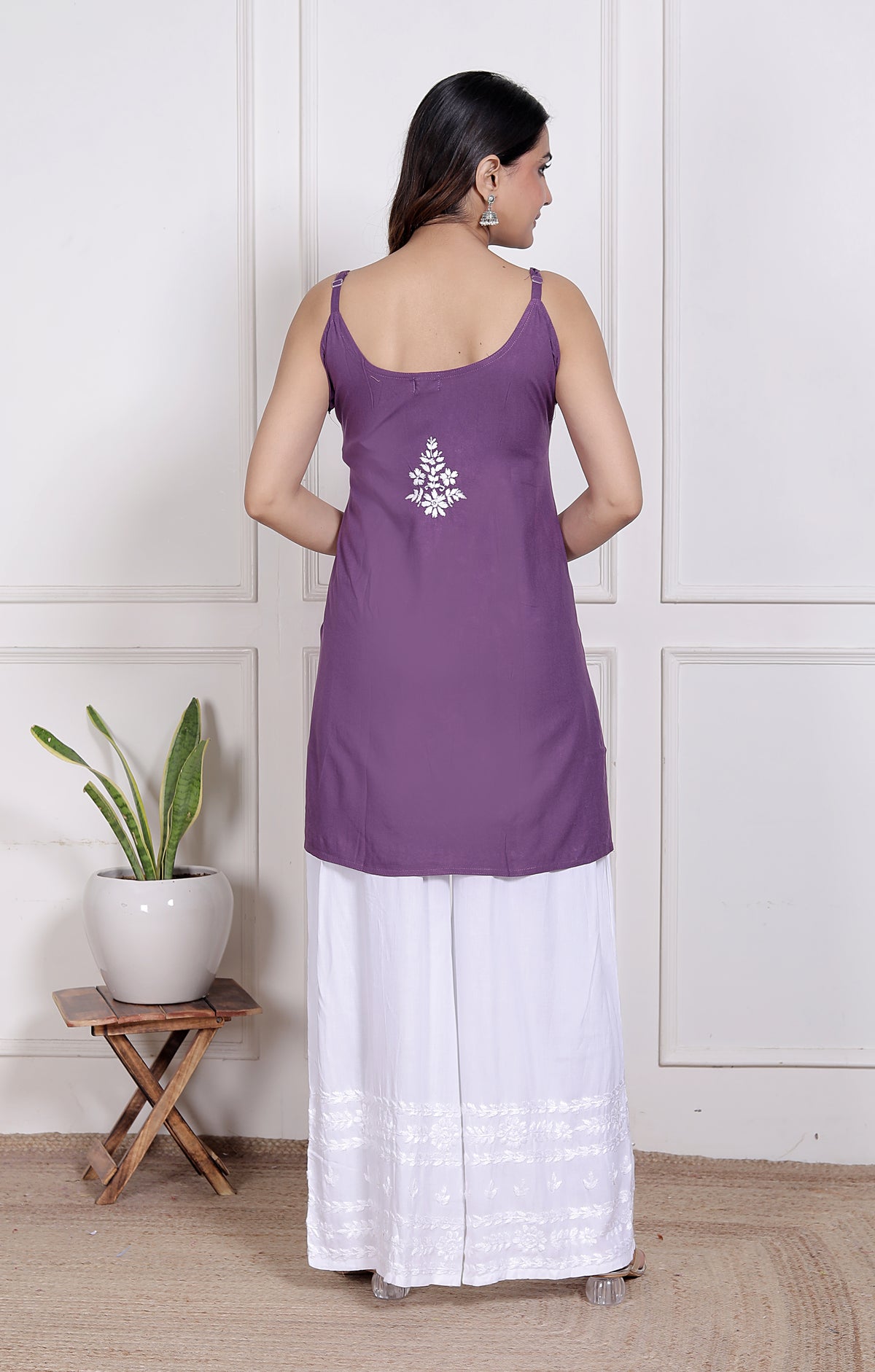 Gehna Cotton Chikankari Spaghetti kurti
