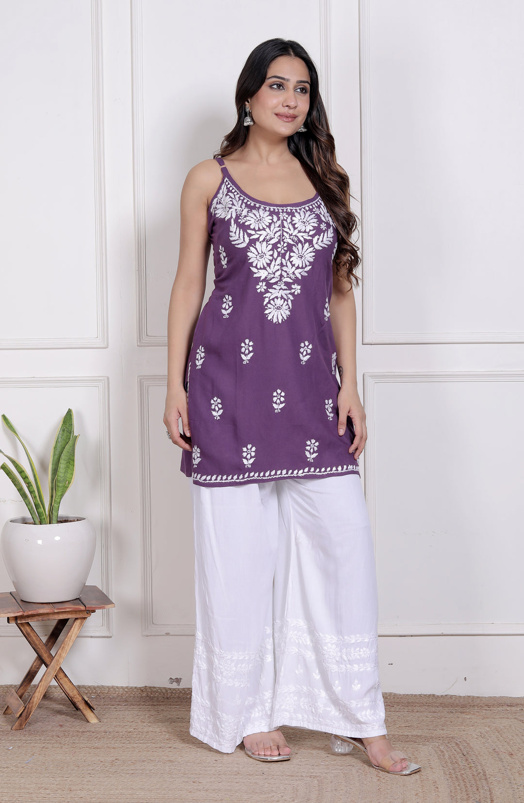 Gehna Cotton Chikankari Spaghetti kurti
