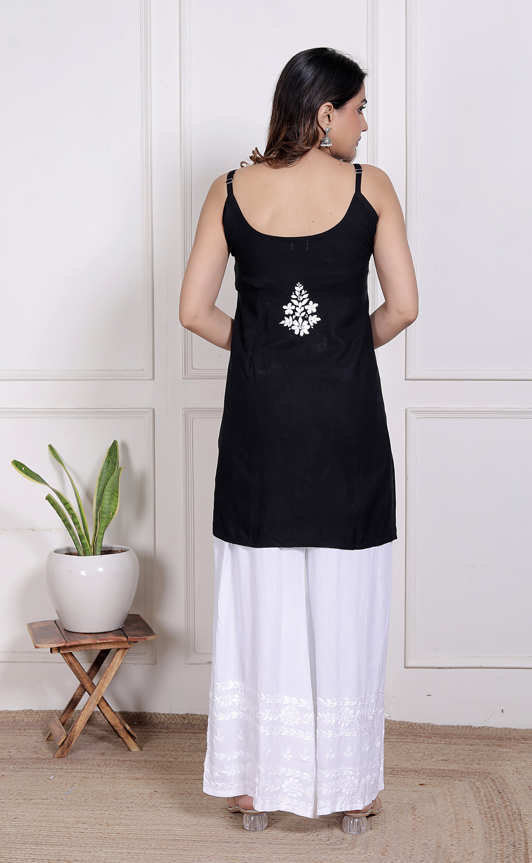 Gehna Cotton Chikankari Spaghetti kurti