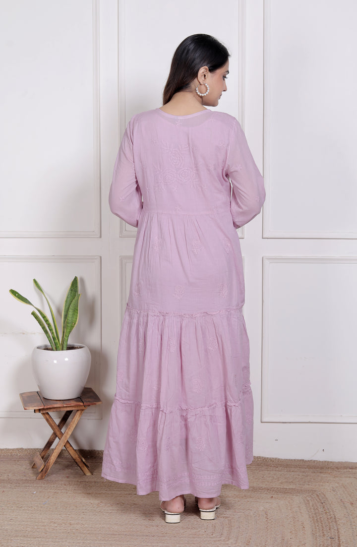 Rubina Cotton Chikankari Dress