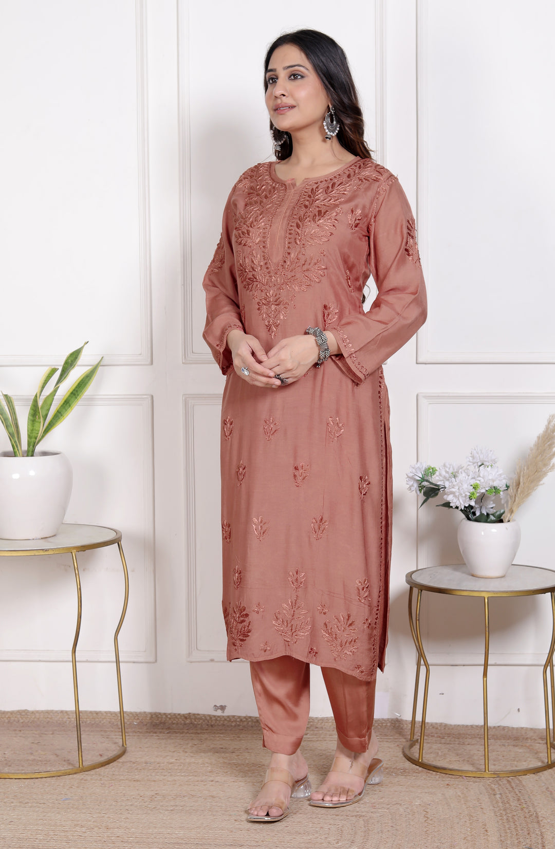 Heena Muslin Resham Co-ord Set