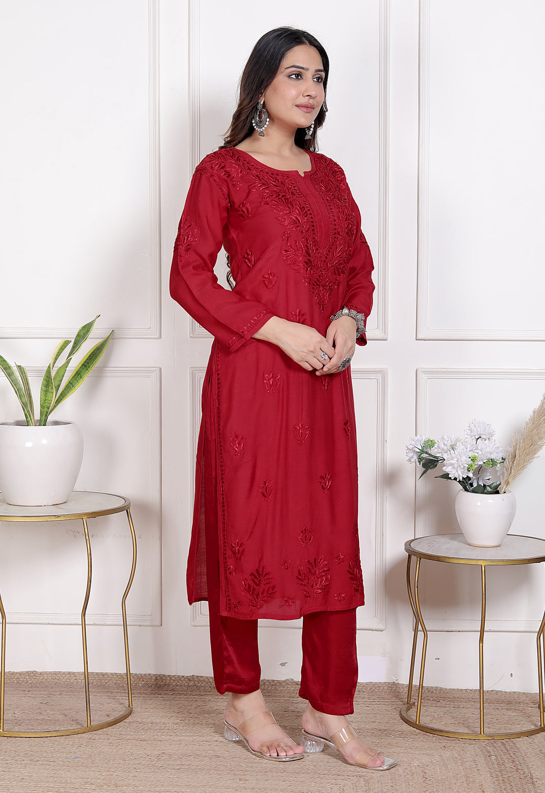 Heena Muslin Resham Co-ord Set