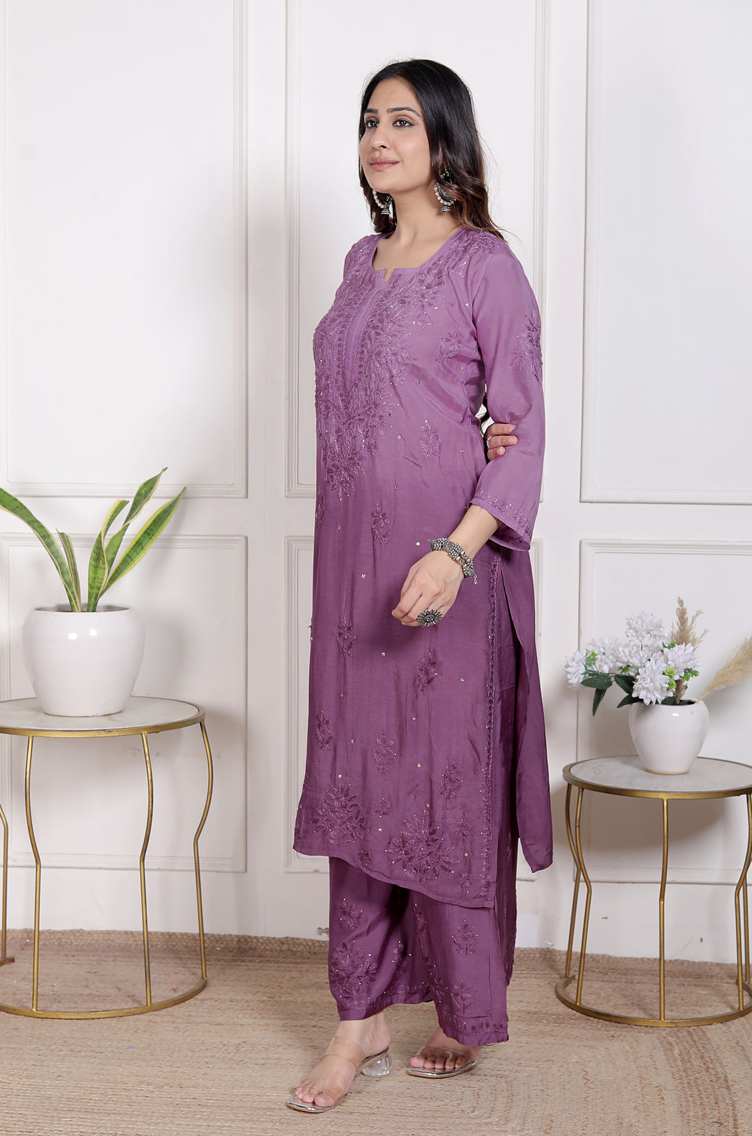 Jharna Muslin Mukaish Co-ord Set