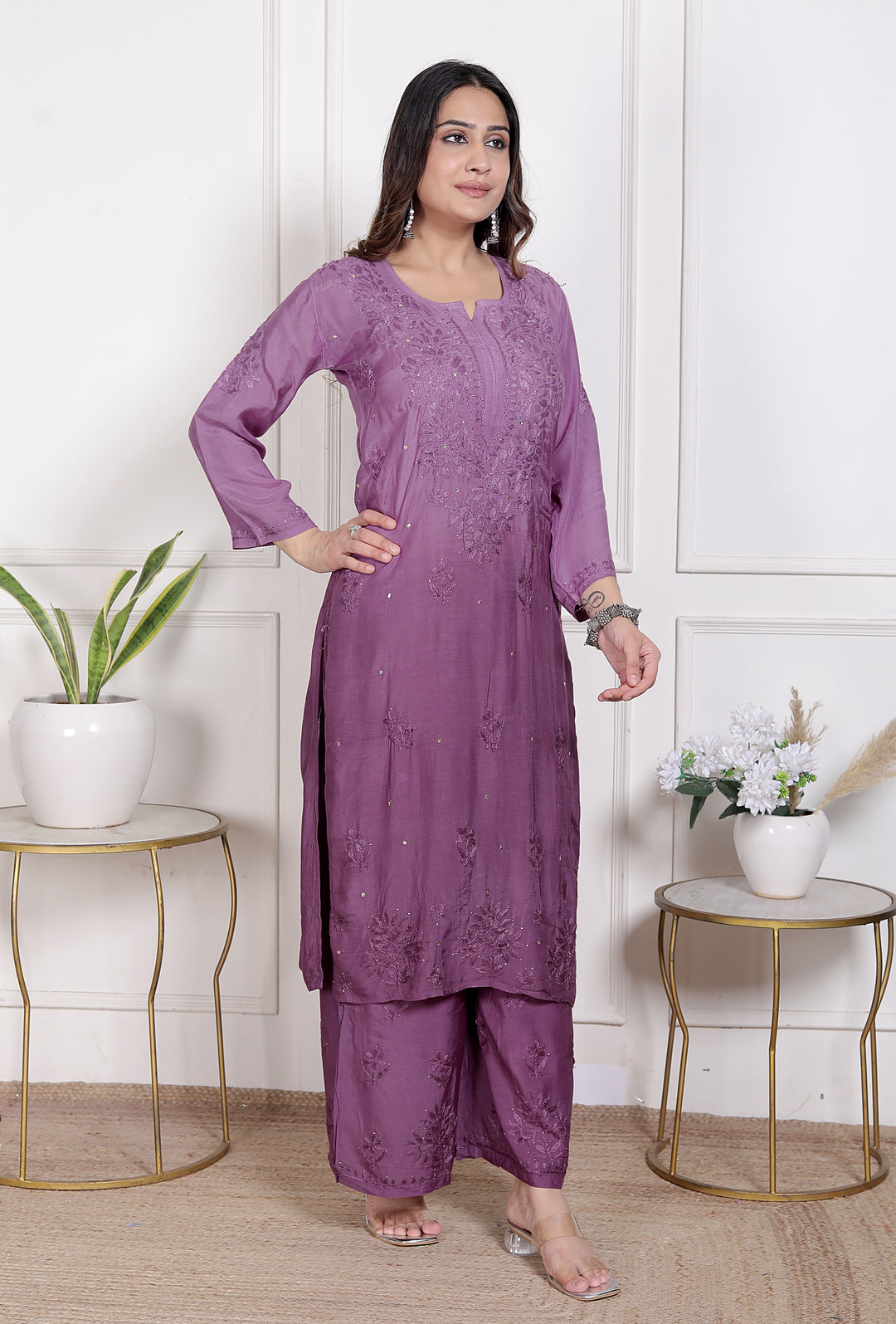 Jharna Muslin Mukaish Co-ord Set