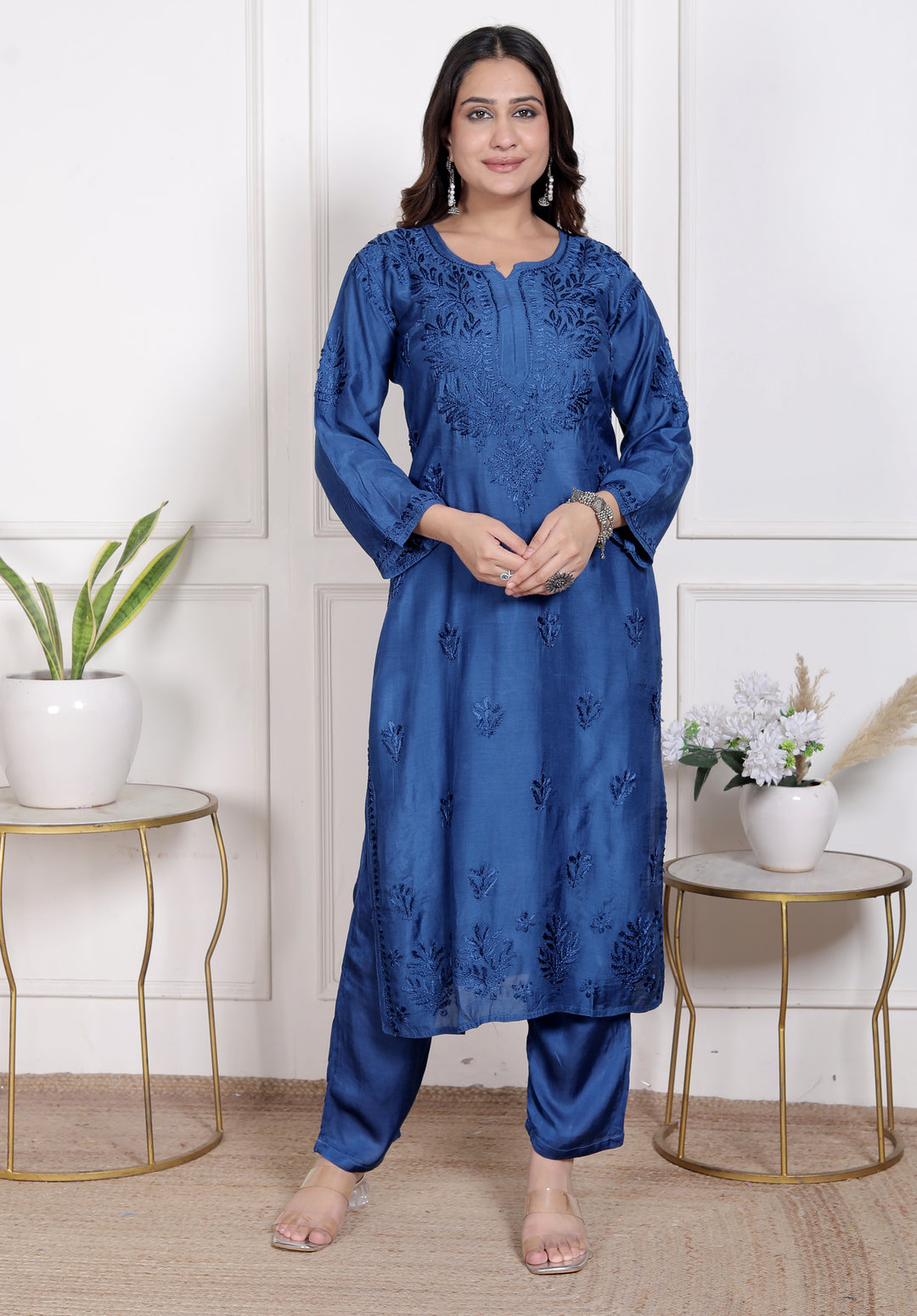 Heena Muslin Resham Co-ord Set