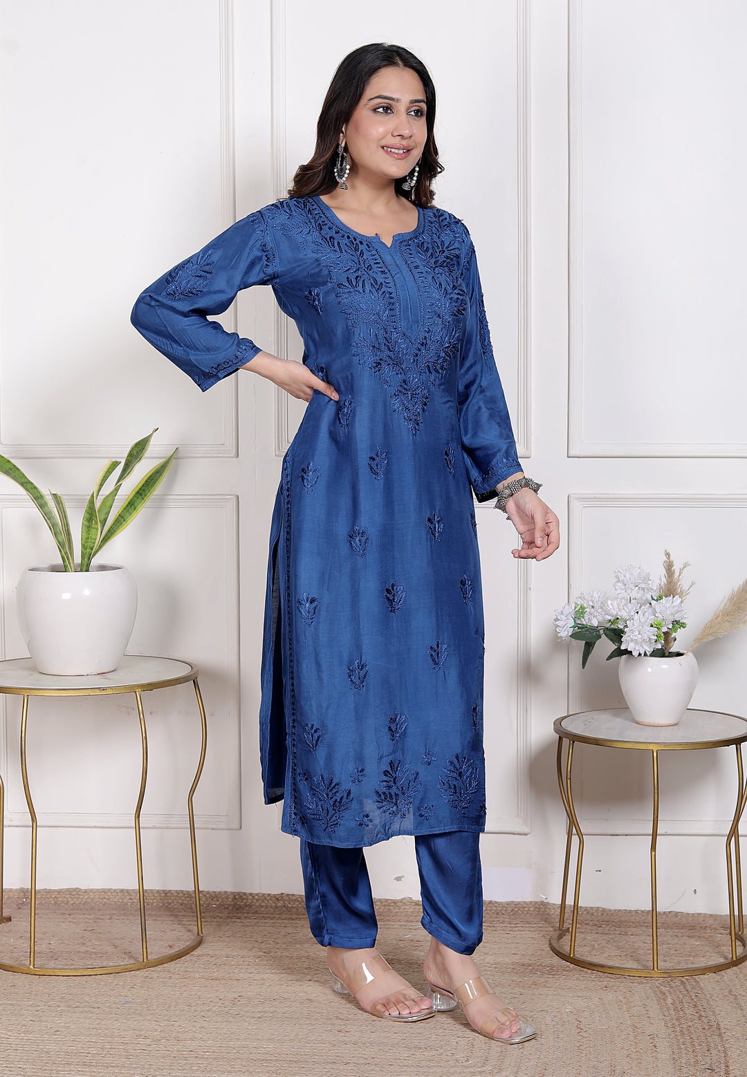 Heena Muslin Resham Co-ord Set