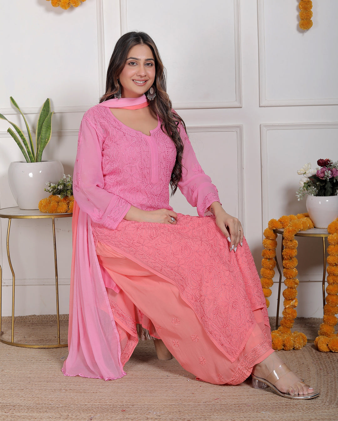 Shanaya Viscose Chikankari Full Set