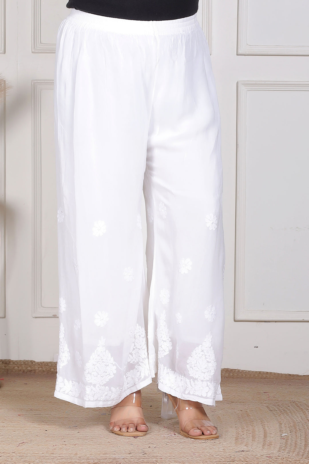 Dua Chanderi Chikankari Long Kurti