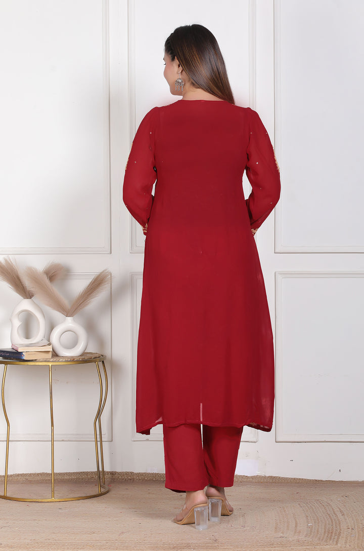 Hazel Viscose Chikankari 3 Piece Suit