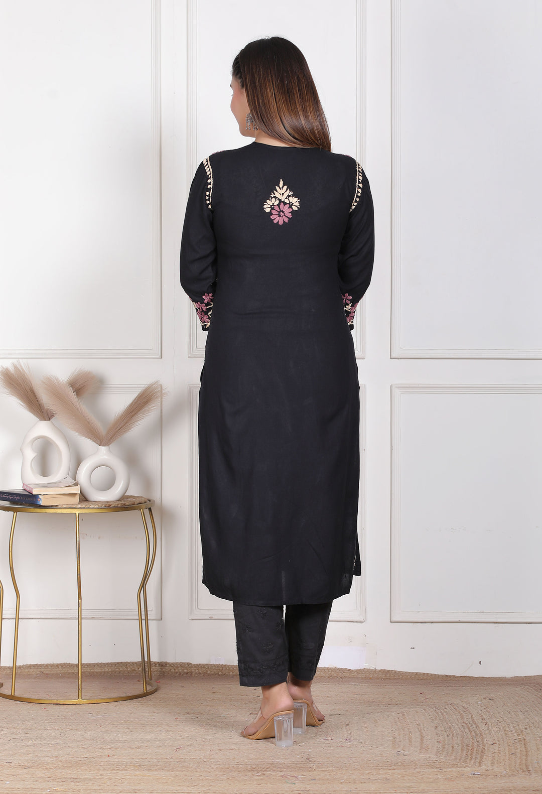 Fatin cotton chikankari long kurti