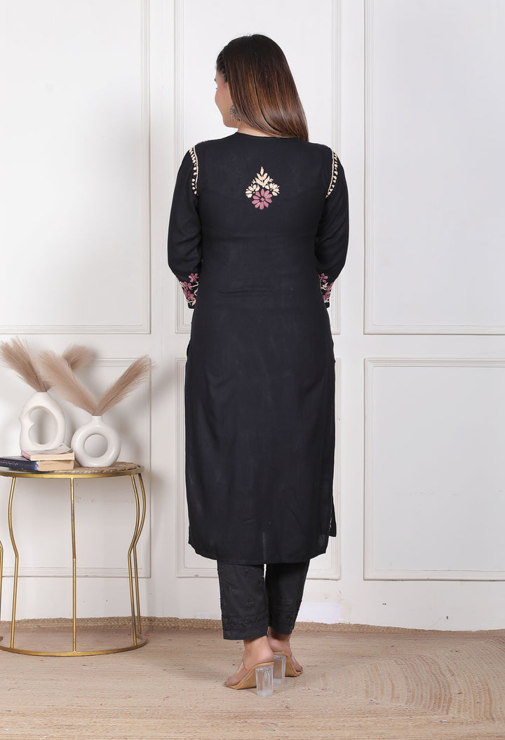 Fatin cotton chikankari long kurti