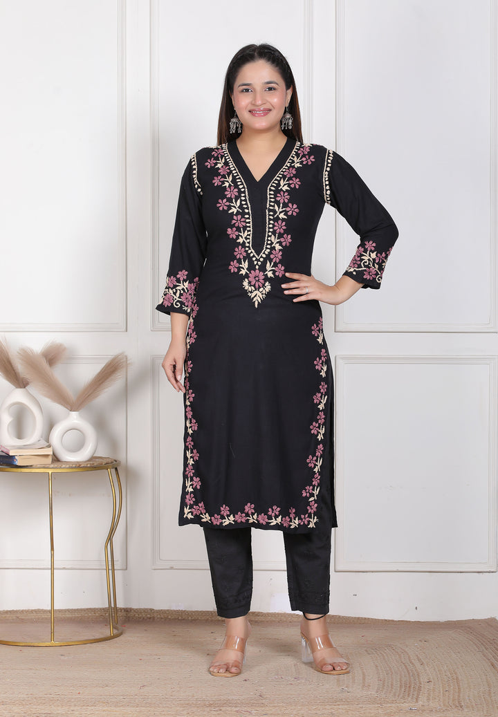 Fatin cotton chikankari long kurti