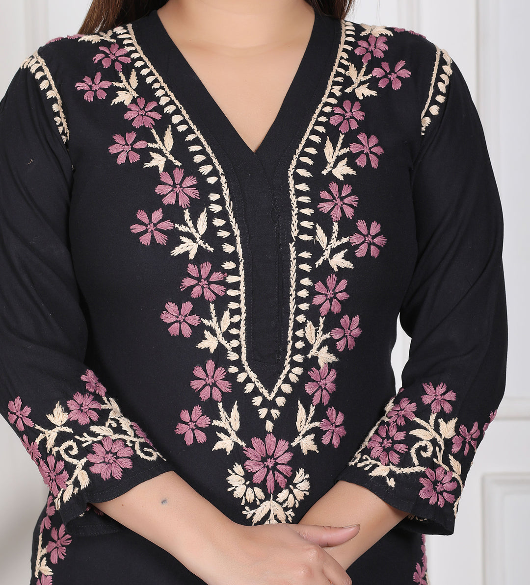 Fatin cotton chikankari long kurti