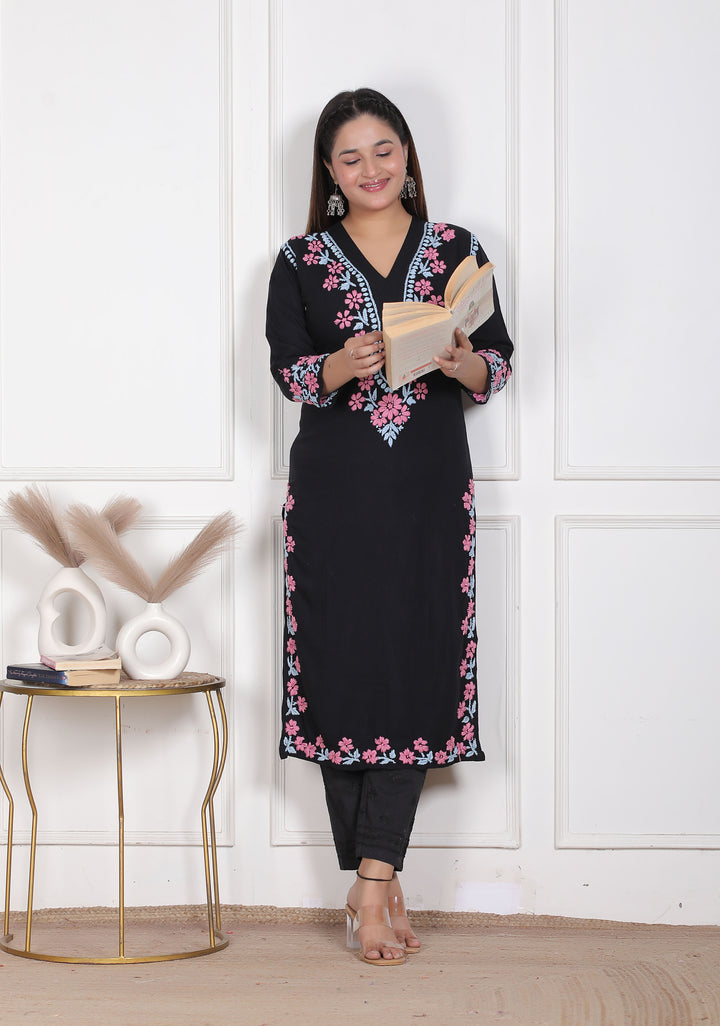 Fatin cotton chikankari long kurti