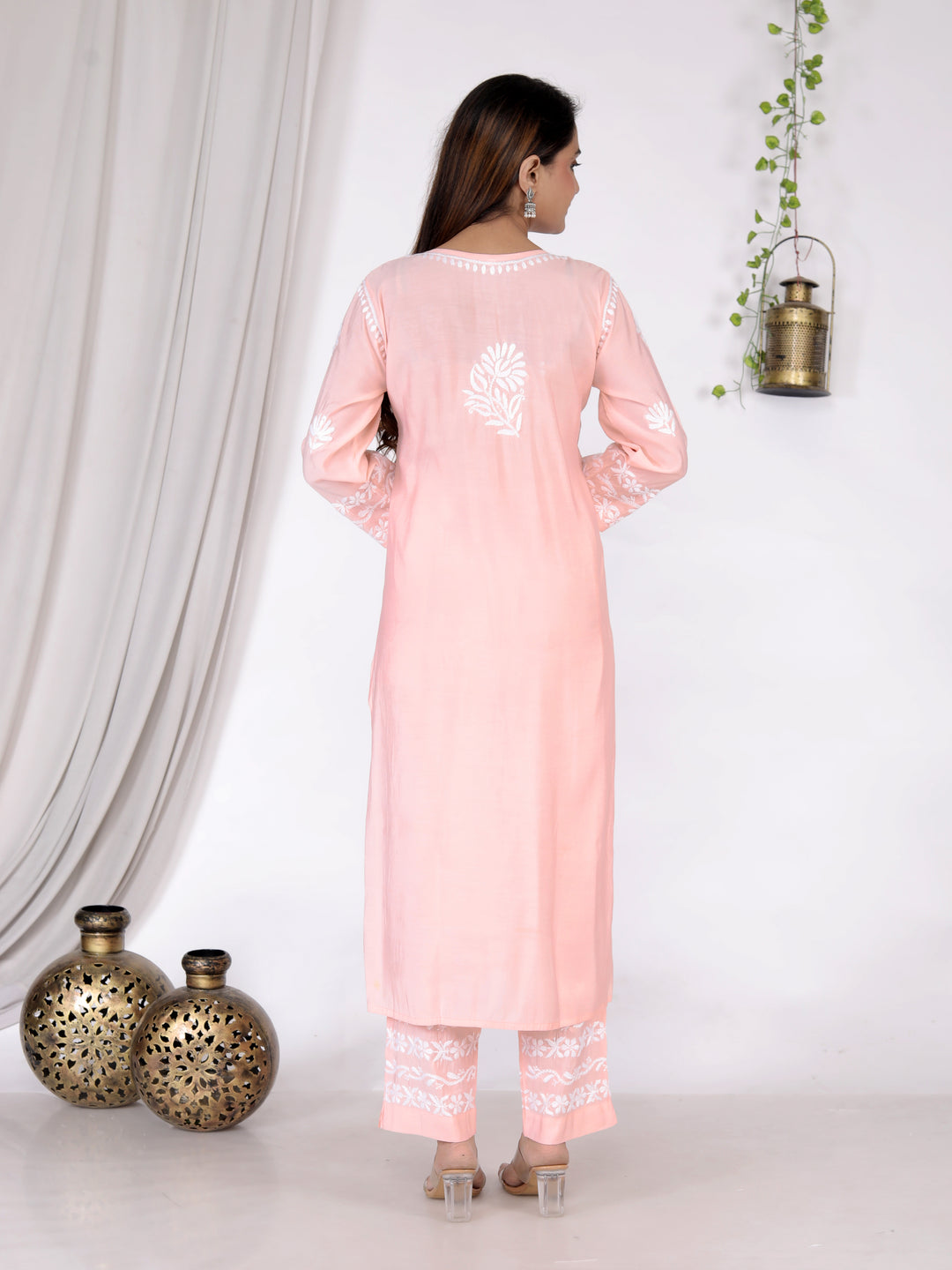 KARISHMA ROMAN SILK CHIKANKARI CO-ORD SET