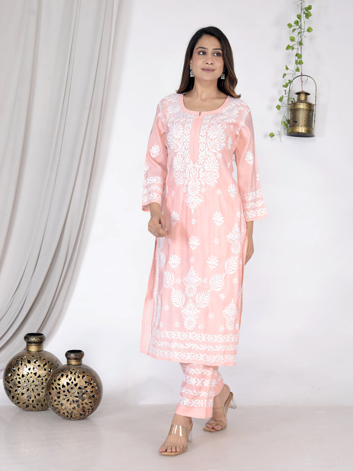 KARISHMA ROMAN SILK CHIKANKARI CO-ORD SET