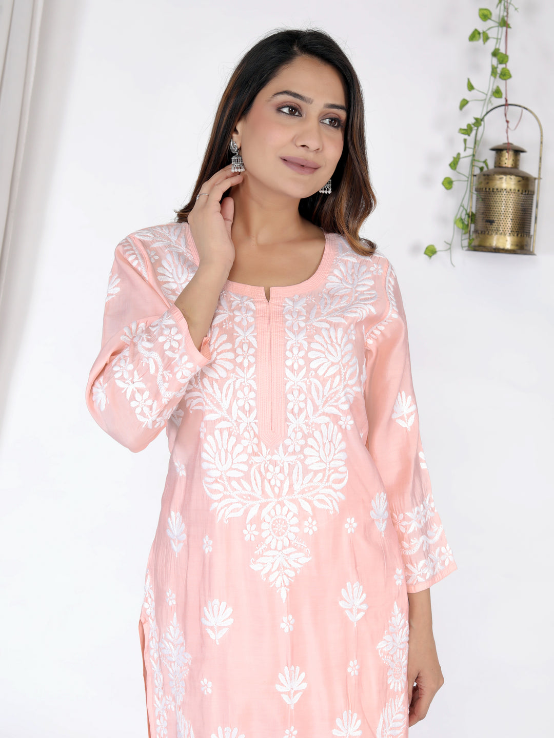 KARISHMA ROMAN SILK CHIKANKARI CO-ORD SET