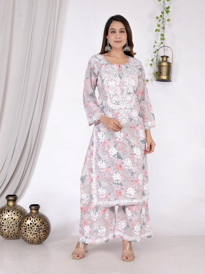 UMAIMA COTTON CHIKANKARI CO-ORD SET