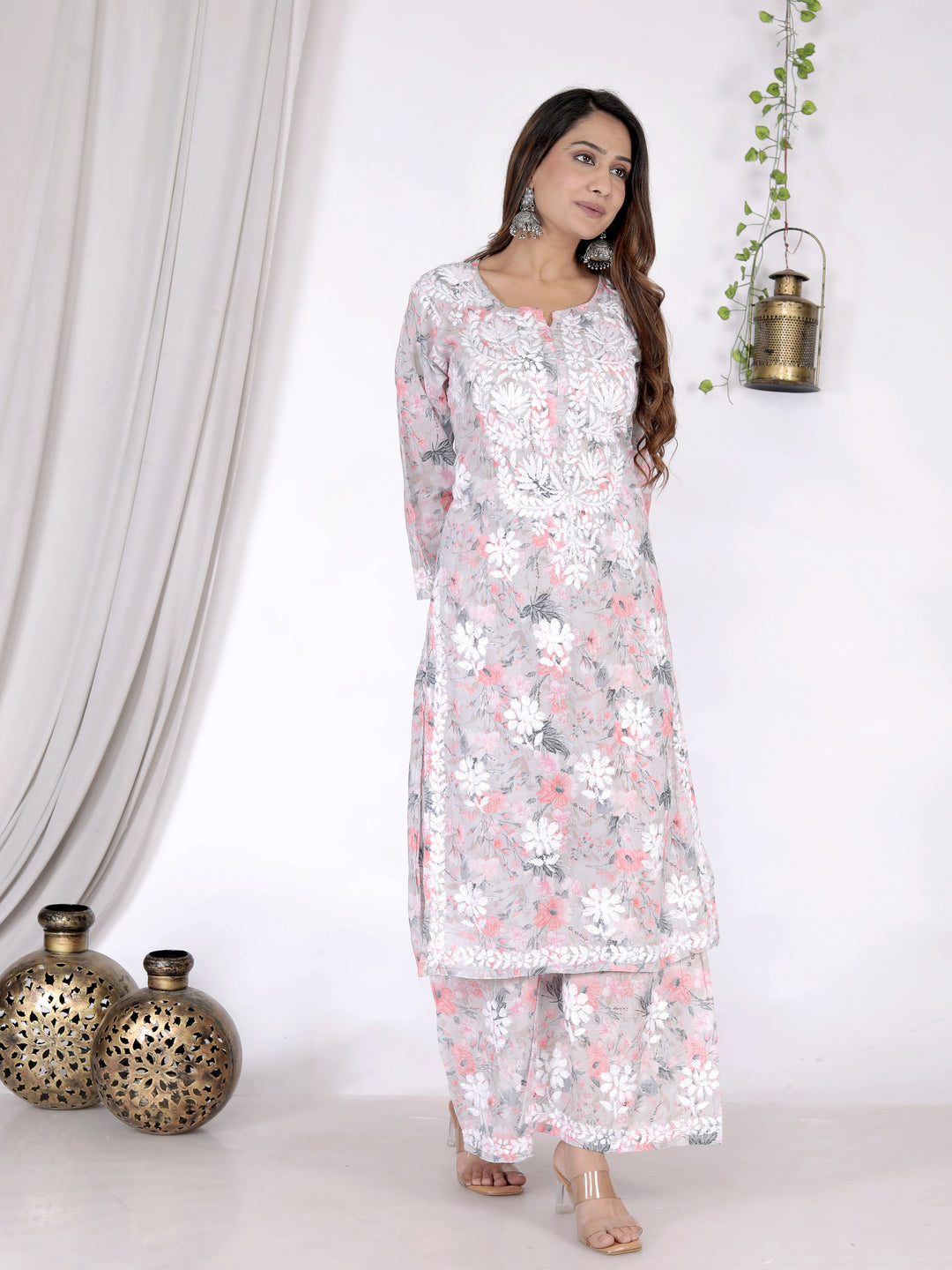 UMAIMA COTTON CHIKANKARI CO-ORD SET