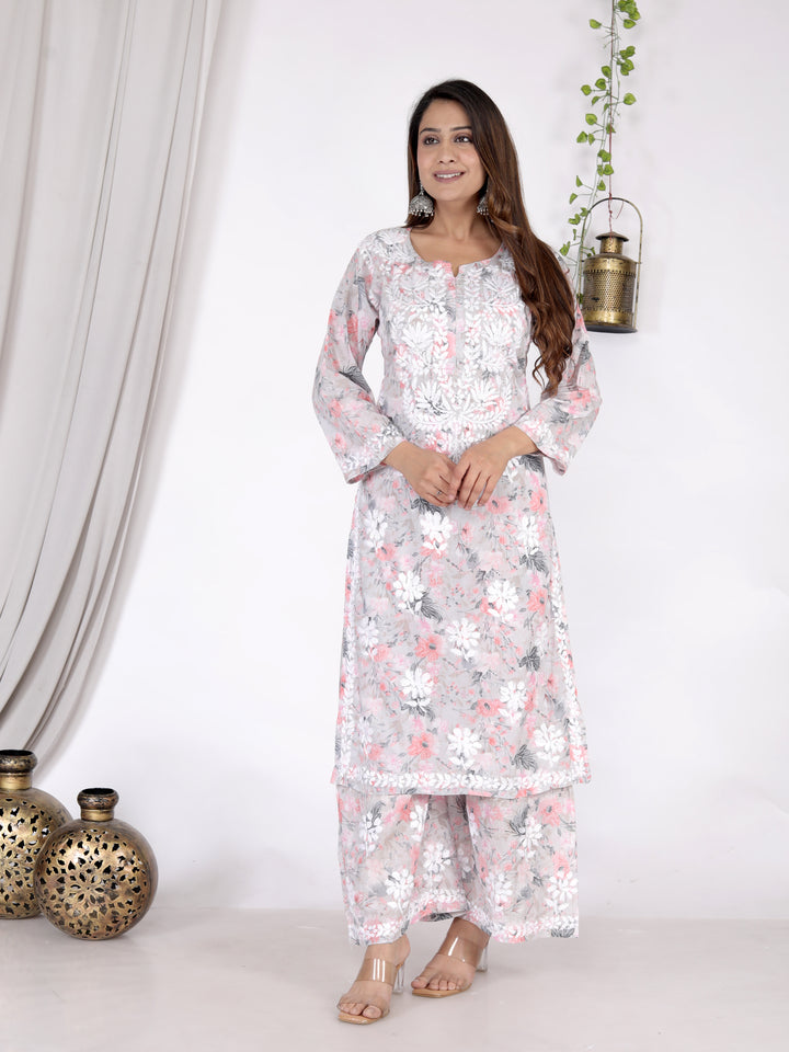 UMAIMA COTTON CHIKANKARI CO-ORD SET