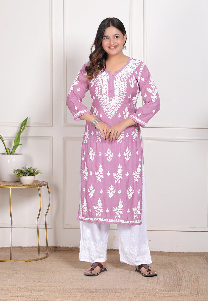 Samya Muslin Chikankari Long Kurti
