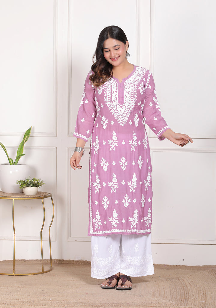 Samya Muslin Chikankari Long Kurti