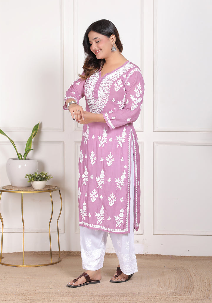 Samya Muslin Chikankari Long Kurti