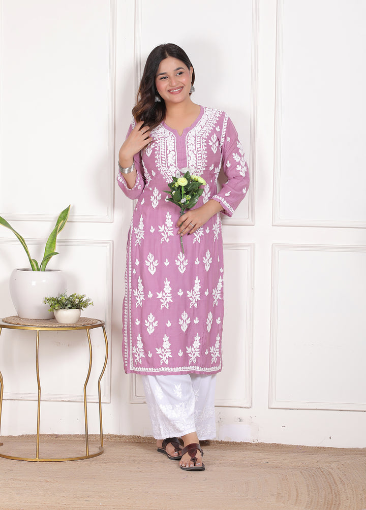 Samya Muslin Chikankari Long Kurti