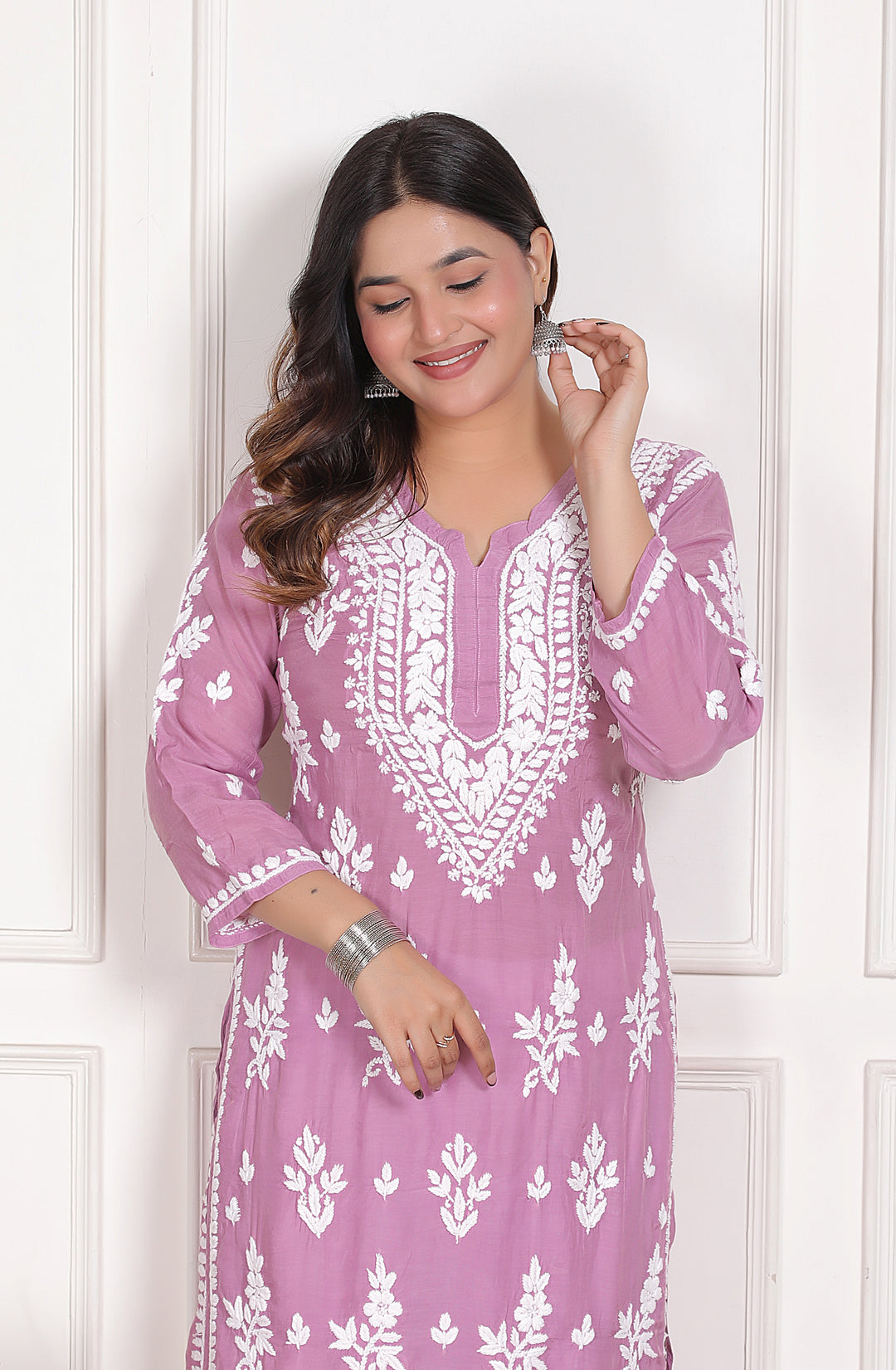 Samya Muslin Chikankari Long Kurti