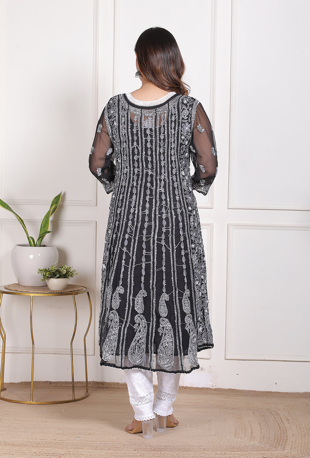Gulabo Vicose Chikankari Anarkali