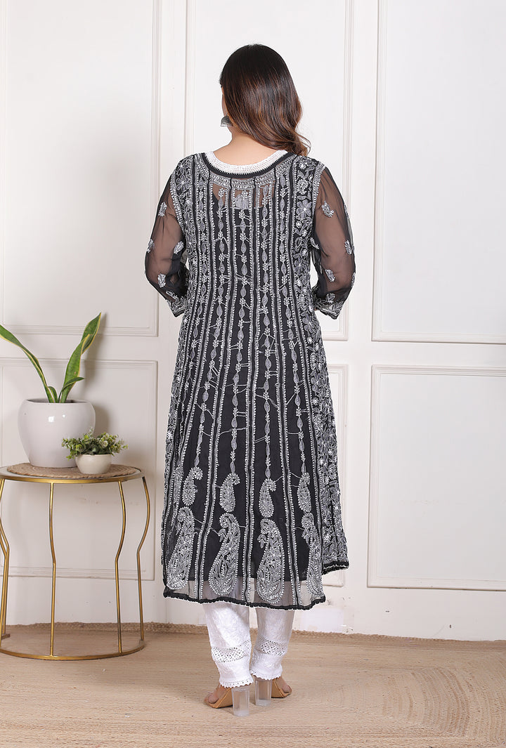 Gulabo Vicose Chikankari Anarkali