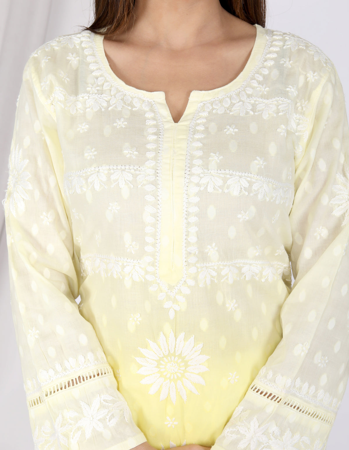 Parveen Cotton Chikankari Long Kurti