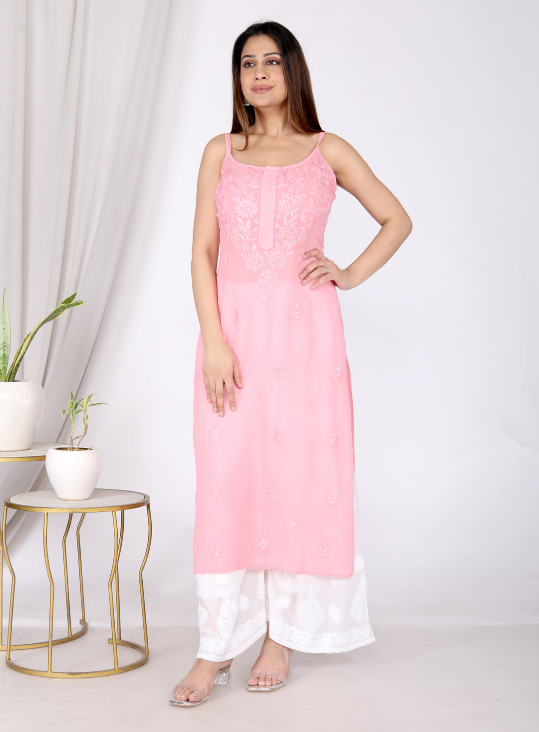 Asiya Georgette Spaghetti Long Kurti